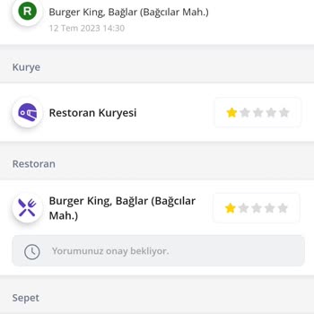GetirYemek Ve Burger King Çok Kötüsünüz