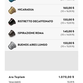 Nespresso Ürünler Elime Eksik Ulaştı