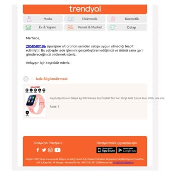 Trendyol'dan Yaşadığım Mağduriyet