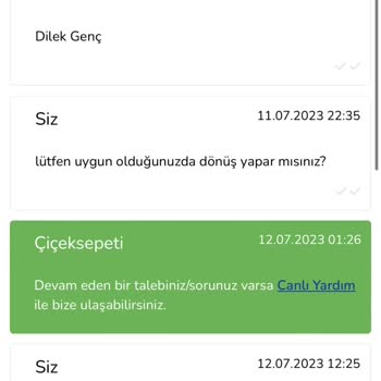 ÇiçekSepeti Çiçek Sepetinden Aldığım Kargonun Ulaşmayışı