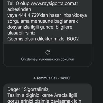 Ray Sigorta! Bir Hafta Dediler Bir Ay Oldu. Muhatap Bile Yok. Vazgeçin
