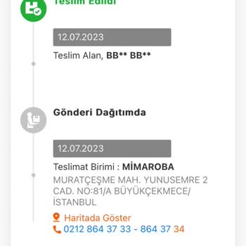 Mimaroba MNG Kargo Şubesi Kargomu Yanlış Kişiye Teslim Etmiştir