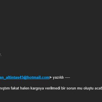 Sinerji Bilgisayar Siparişimin Halen Kargoya Verilmemesi Hakkında