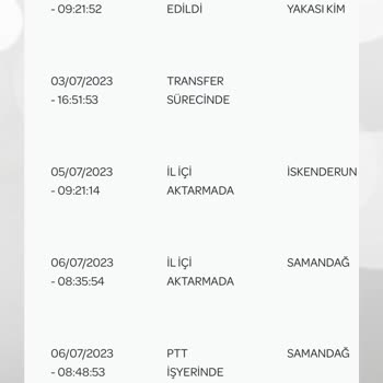 PTT Kargo Hatay Samandağ Kargo Teslim