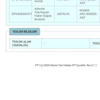 PTT Kargo Sorumluluğunu Yerine Getirmiyor