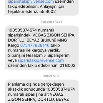 Vivense Ürün Tedarik Ve Kargo Sıkıntısı