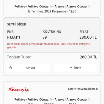 Obilet Biletimi İptal Etmemesi