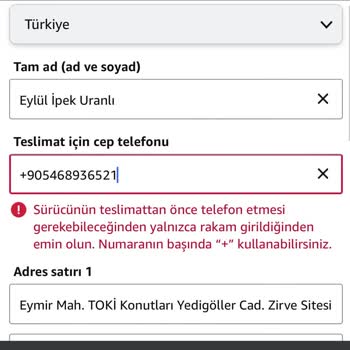 Amazon Telefon Numarası Başlığı