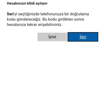 Hotmail Kilitlendi Oturum Açmak İçin Güvenlik Kodu SMS Alamıyorum