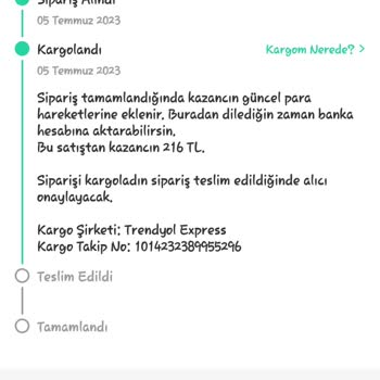 Trendyol Express Kargom Kayıp