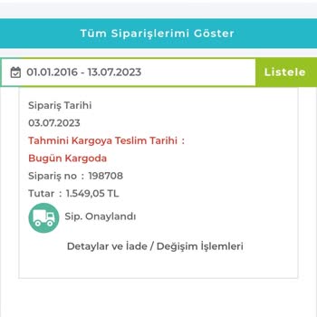 Avfoni Verilen Siparişin Kargolama Sorunu