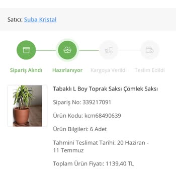 ÇiçekSepeti Suba Kristalin Siparişi 20 Gündür Göndermemesi.