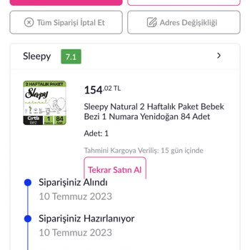 Sleepy Kargomun Bana Gönderilmemesi