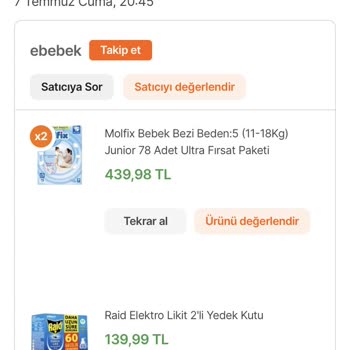 Ebebek Mağazası Sipariş Verdiğim Ürünü Göndermiyor