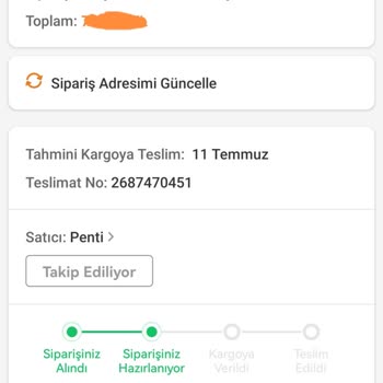 Penti'nin Siparişleri Taahhüt Ettiği Tarihte Kargoya Teslim Etmemesi