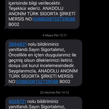 Anadolu Sigorta Aylardır Tamamlayıcı Sigorta, Eşya Bedelimizi Ödemedi