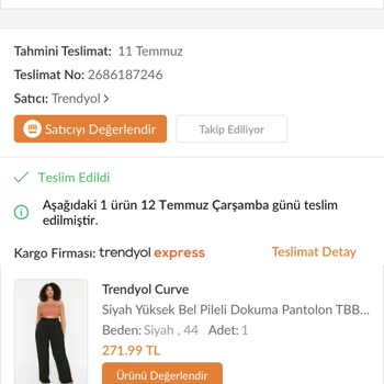 Trendyol Express Ürün Teslim Edilmediği Halde Teslim Edildi Gözüküyor