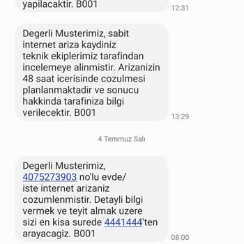 Türk Telekom Arızamı Gidermiyor, Giderilmiş Gibi Davranıyor.