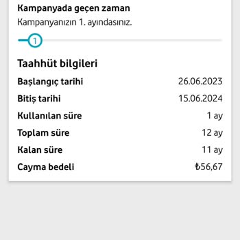 Vodafone Yanlış Fatura Bedeli Gösterme