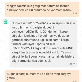 MNG Kargo Kargoyu Kaybetti Para İadesi Yapmıyor.
