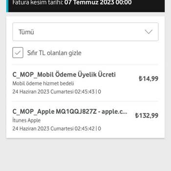 Vodafone'nun İzinsiz Ve Habersiz Faturaya Ek Ücret Yansıtması