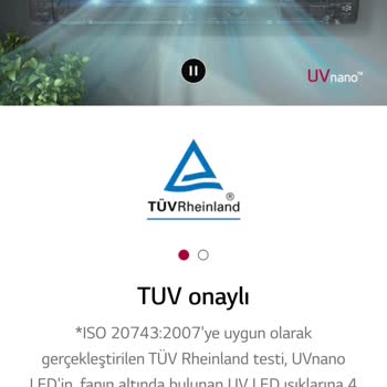 Uv Nano Teknolojili LG Uv Artcool Ampul Patlaması