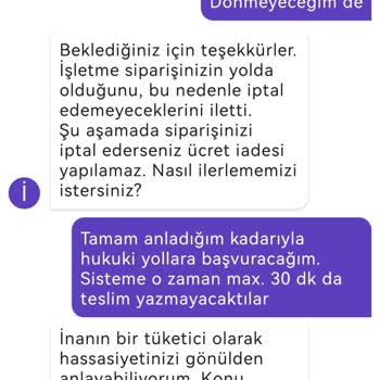 Getir 1 Saatten Uzun Süren Sipariş Sorunu