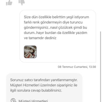 Hepsiburada Belirttiğim Halde Yanlış Ürün Gönderimi