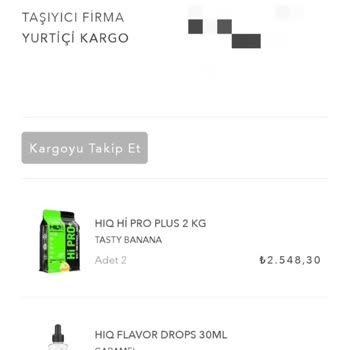 HIQ Nutrition Hiq Siparişim Eksik Ürünle Geldi