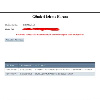 Kuryenet Bodrum Şubesi 7236710009931 Gönderimi 20 Gündür Teslim Etmedi