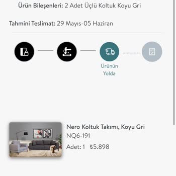Vivense Koltuk Takımı Göndermiyor