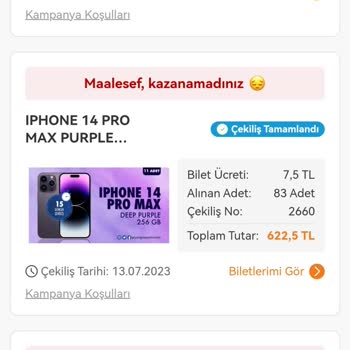 Trendyol Şanslı Çekiliş Şikayeti