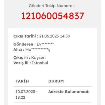 Evdemo Lojistik Teslim Edilmeyen Kargo