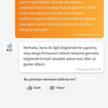 Trendyol Ürünümün Teslim Edilmemesi