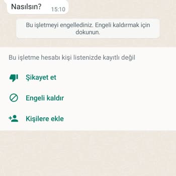 WhatsApp Yabancı Numara Mesajı