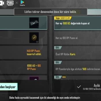 PUBG Mobile Kupon İadesi Talebi