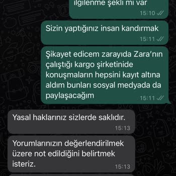 Zara Ve Kargoist Şirketlerinin İlgisizliği Ve Teslim Edilmeyen Ürün