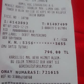 Kamil Koç Bilet İade Ücret