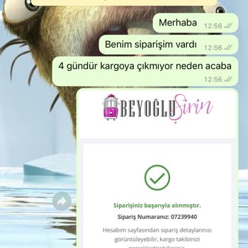 Beyoğlu Şirin Siparişim Gönderilmedi Mesajlarıma Cevap Verilmiyor