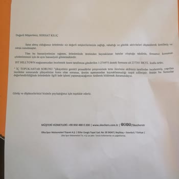 Skechers Ürün Kalitesi Ve Garantiye Almamak