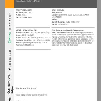 İlçelerdeki Arçelik - Altus Hizmet Sıkıntısı