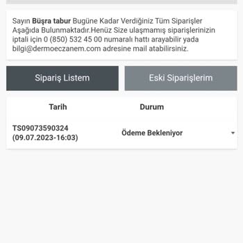 Dermoeczanem Parası Ödenen Ürünün Gelmemesi