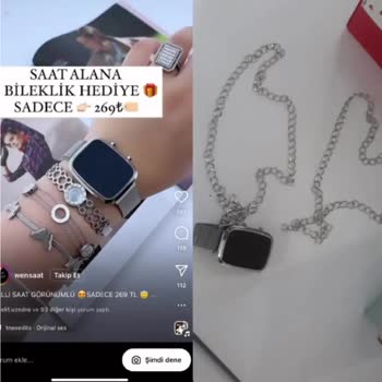 Wensaat (Instagram) Instagram'da Sipariş Etmiş Olduğum Saat-bileklik Ürün Başka Geldi.