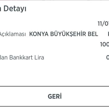 Konya Büyükşehir Belediyesi El Kartıma Ödeme Yaptım Bakiye Yüklenmedi