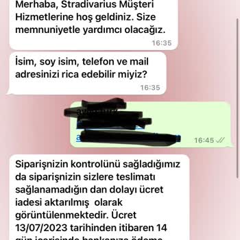 Stradivarius Ürünün Gelmemesi, Kendi Kendine İade Olması