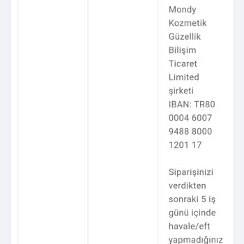 Mondy Shop Kozmetik Ürünlerinden Sipariş Verdim Şikayetçi