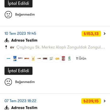 Şok Marketler Verdiğim Siparişlerin İptal Edilmesi