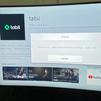 Samsung Televizyona Uygulama Yükleyememe
