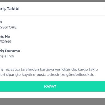 Umaysstoree İletişime Geçemiyorum Ve Ürünüm Kargoya Verilmiyor