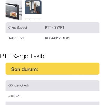 PTT Kargo İptali Para İadesi